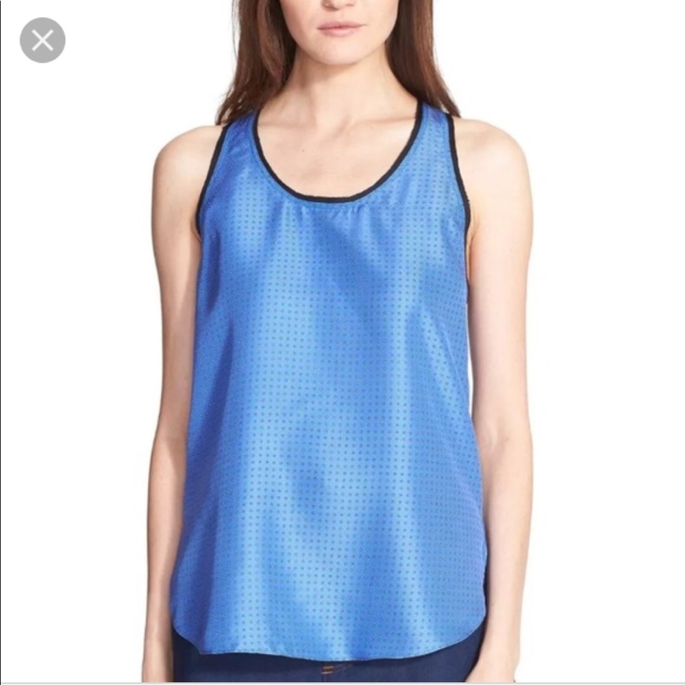 Rag & Bone Blue Silk Racerback Tank